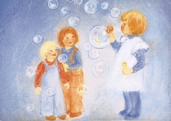 Blowing Bubbles Postcard